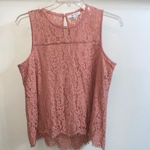 Rose + Olive lace top